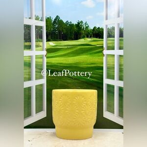 Martina Yellow (SM) Ceramic Planter Pot with drainage hole